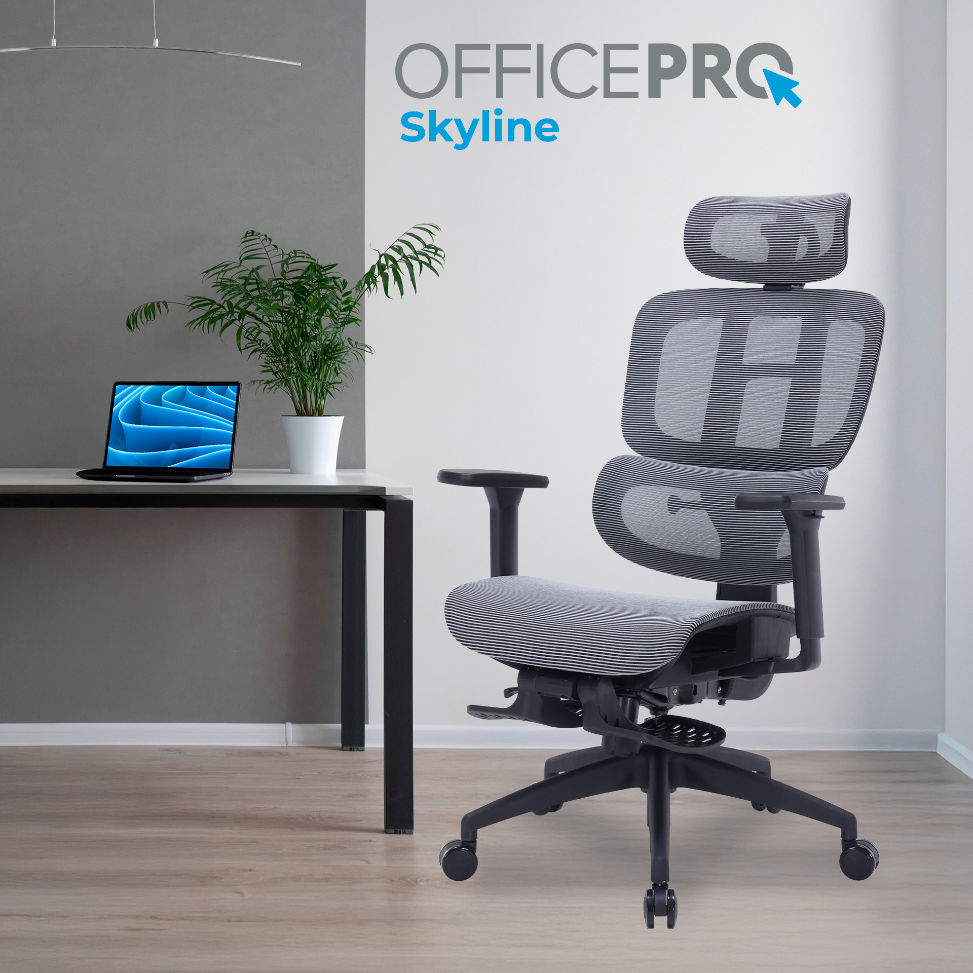 Крісло офісне OFFICEPRO Skyline OC750-B-DG-DG Black/Dark Gray