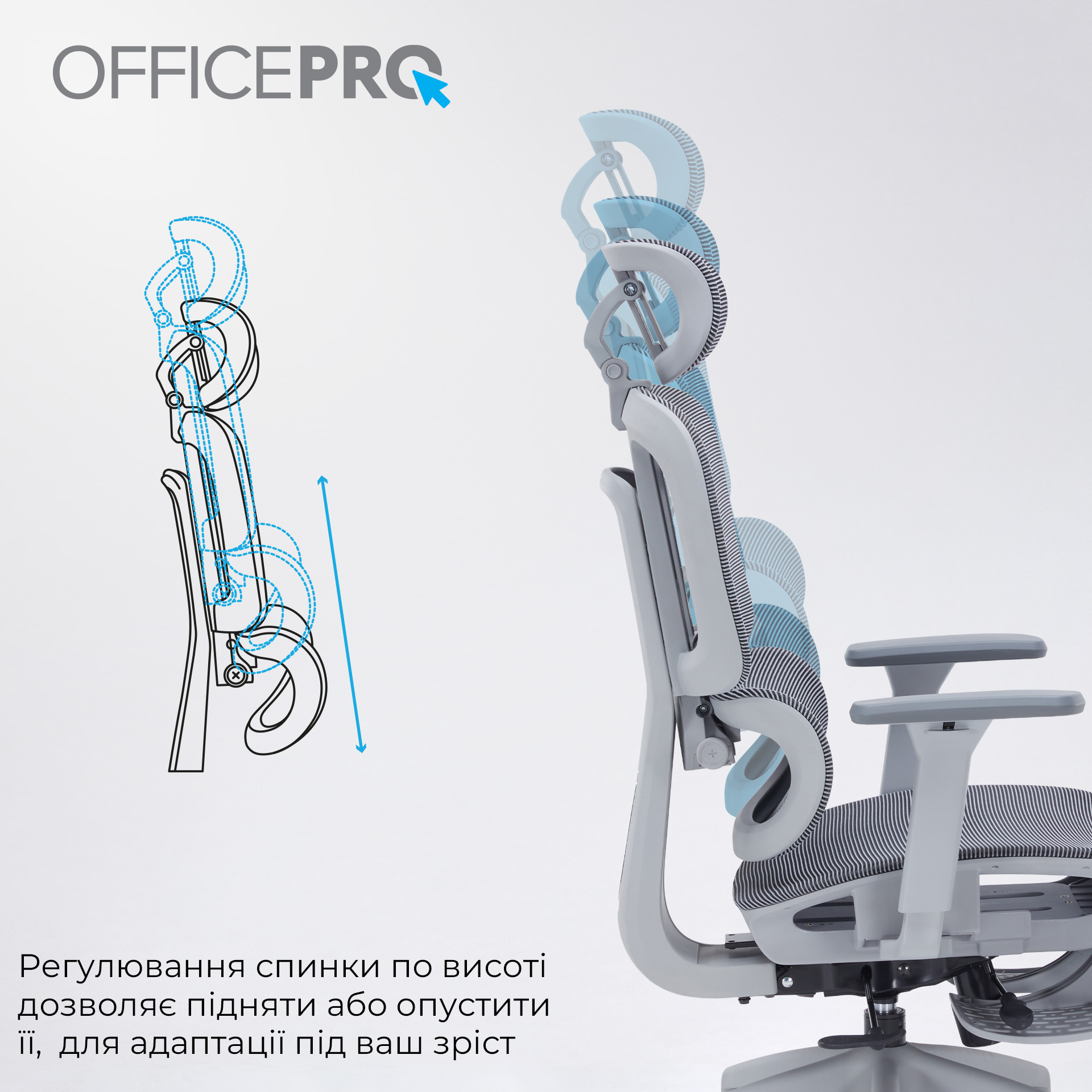 Кресло офисное OFFICEPRO Skyline OC750-G-DG-DG Gray/Dark Gray