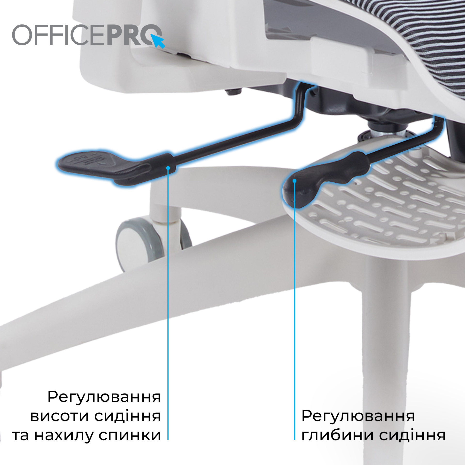 Кресло офисное OFFICEPRO Skyline OC750-W-DG-DG White/Dark Gray