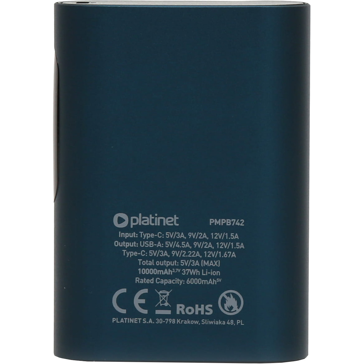 Повербанк PLATINET Powerbank PD20W 22.5W 10000mAh Blue (PMPB742BL)