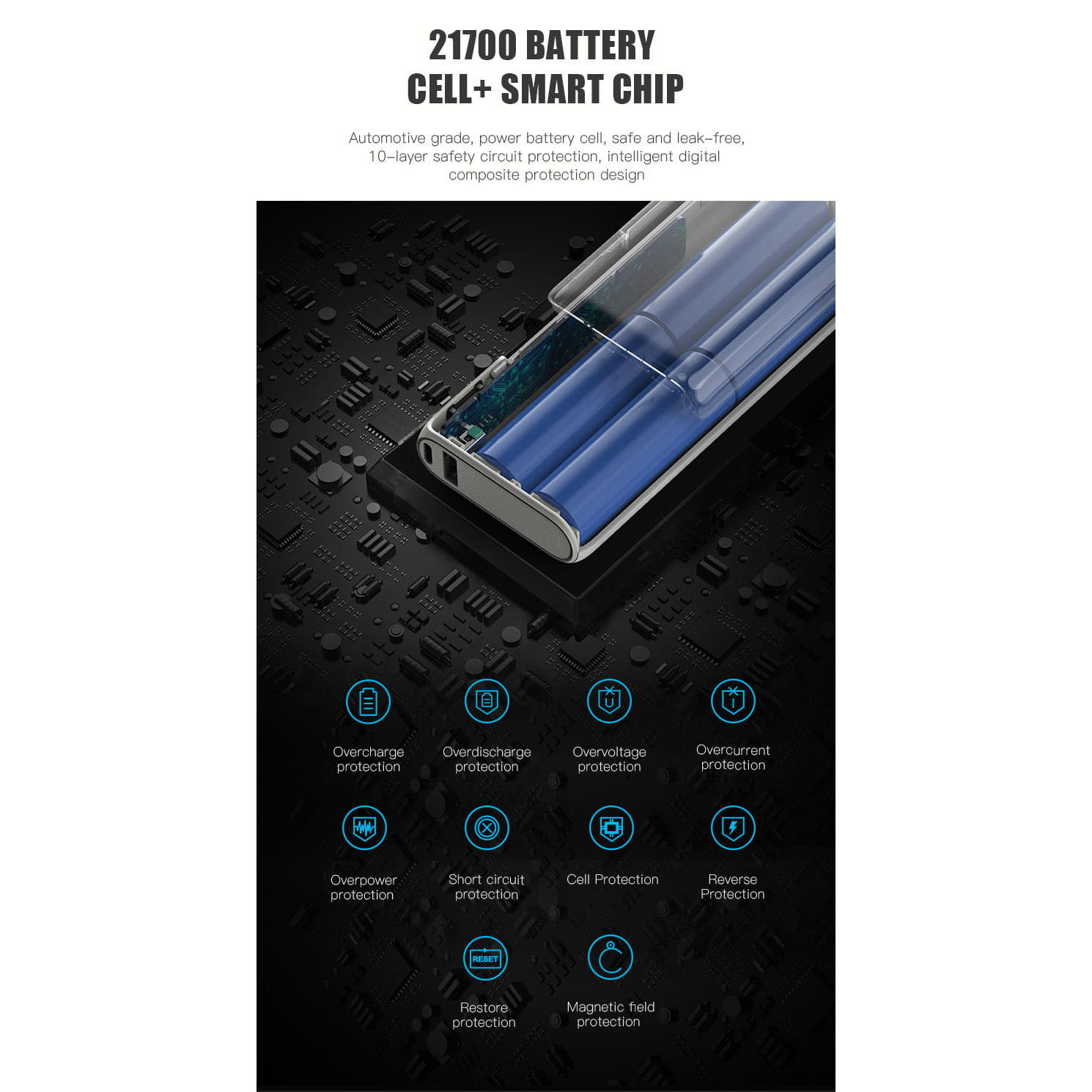 Повербанк PLATINET Powerbank QC 3.0, PD 65W 20000mAh Black (PMPB20DL202B)