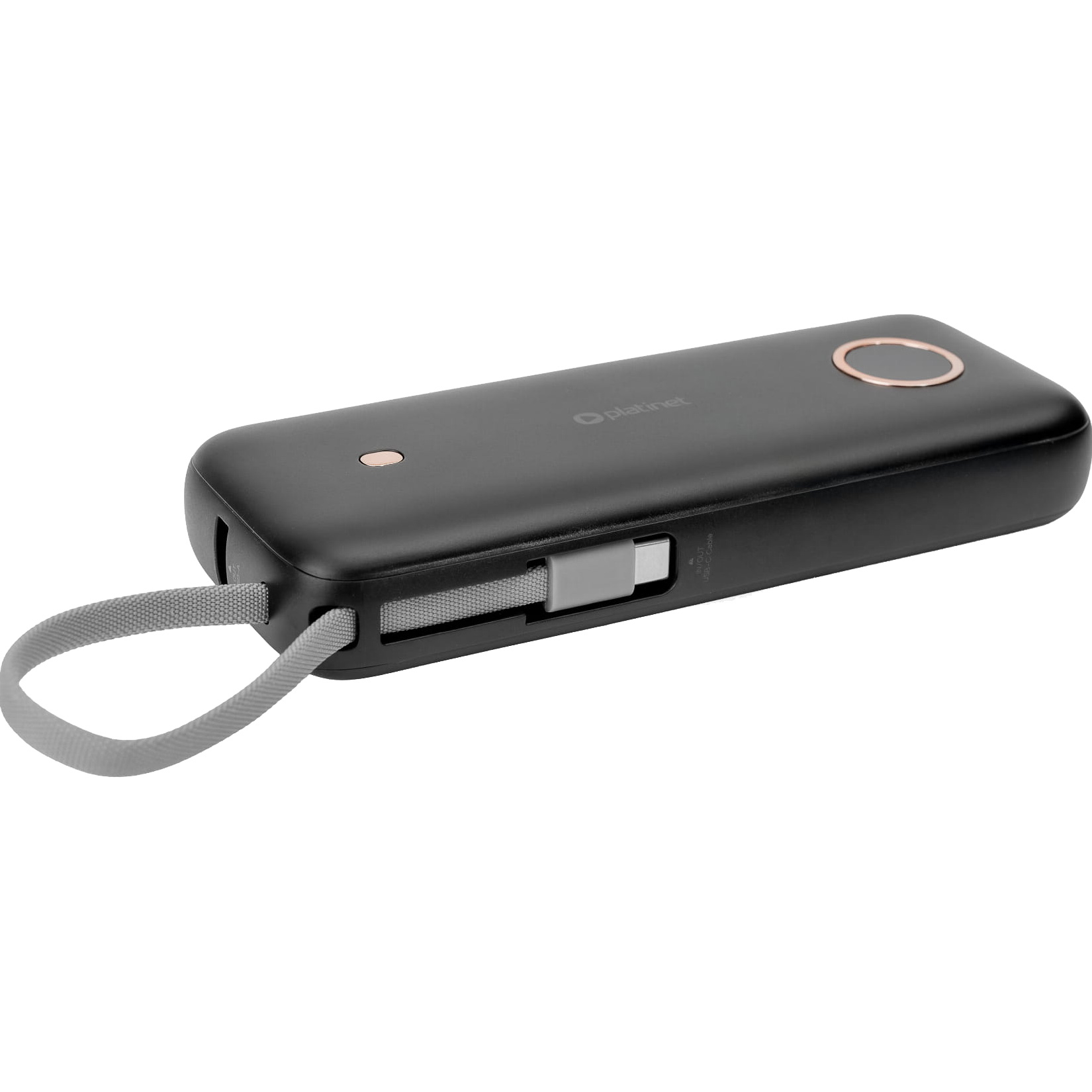 Повербанк PLATINET Powerbank w/Type-C cable, QC, PD 70W 20000mAh Black (PMPB2070)