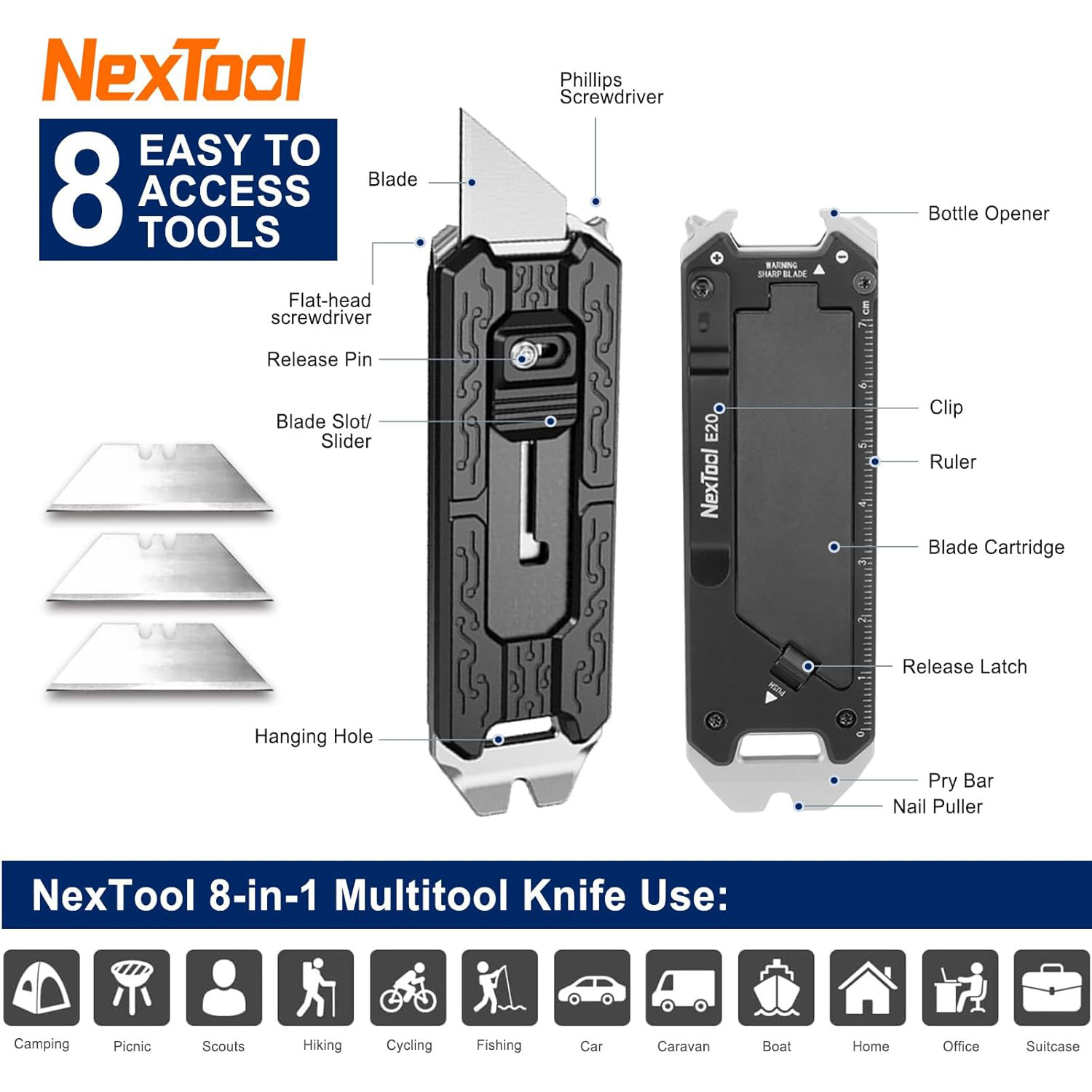 Мультитул NEXTOOL Explorer E20 (NE20398)