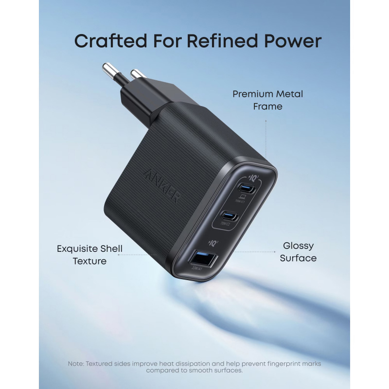 Зарядное устройство ANKER Nano 2xUSB-C PD, 1xUSB-A Black (A121AL11)