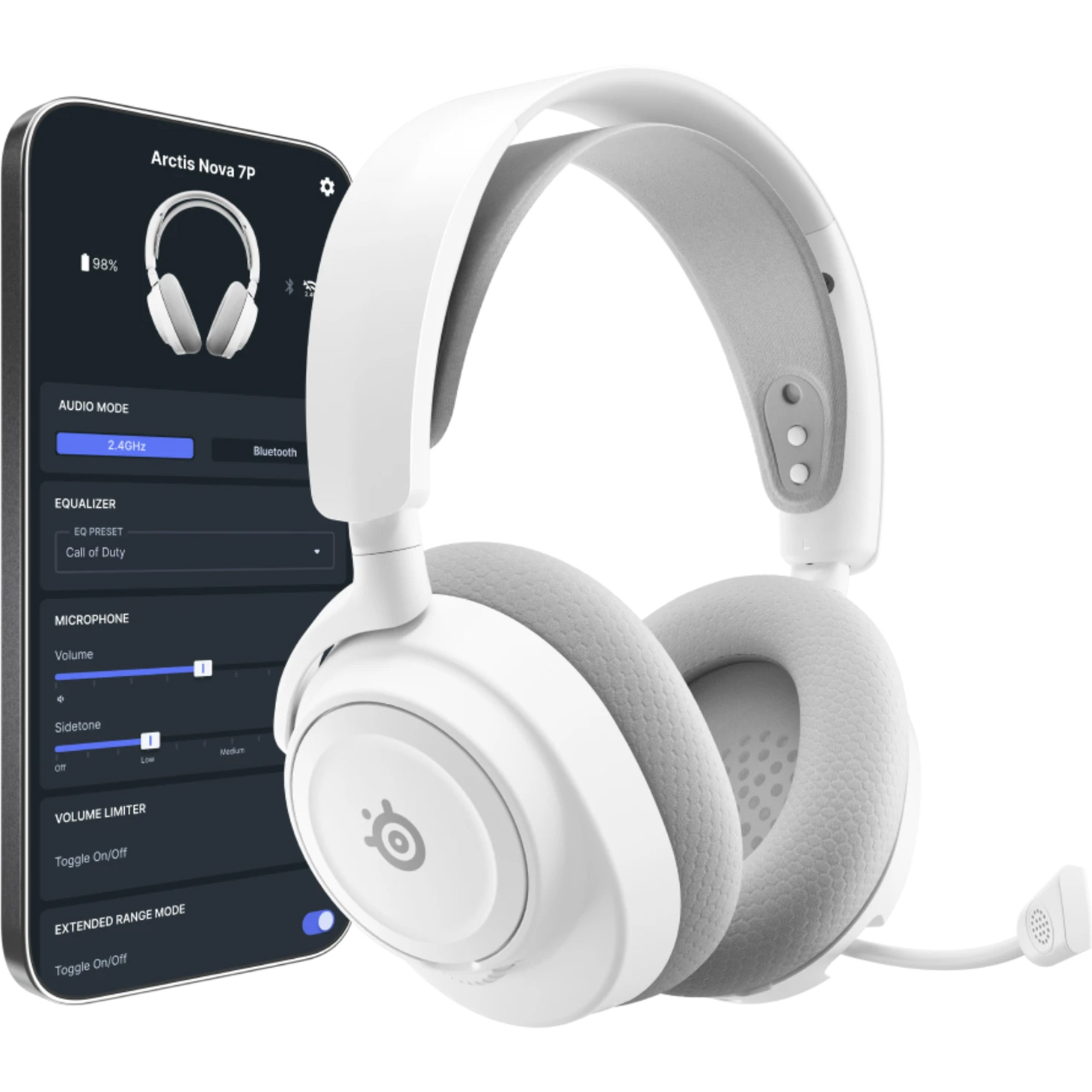 Игровые наушники STEELSERIES Arctis Nova 7P Wireless Gen 2 White (61745)