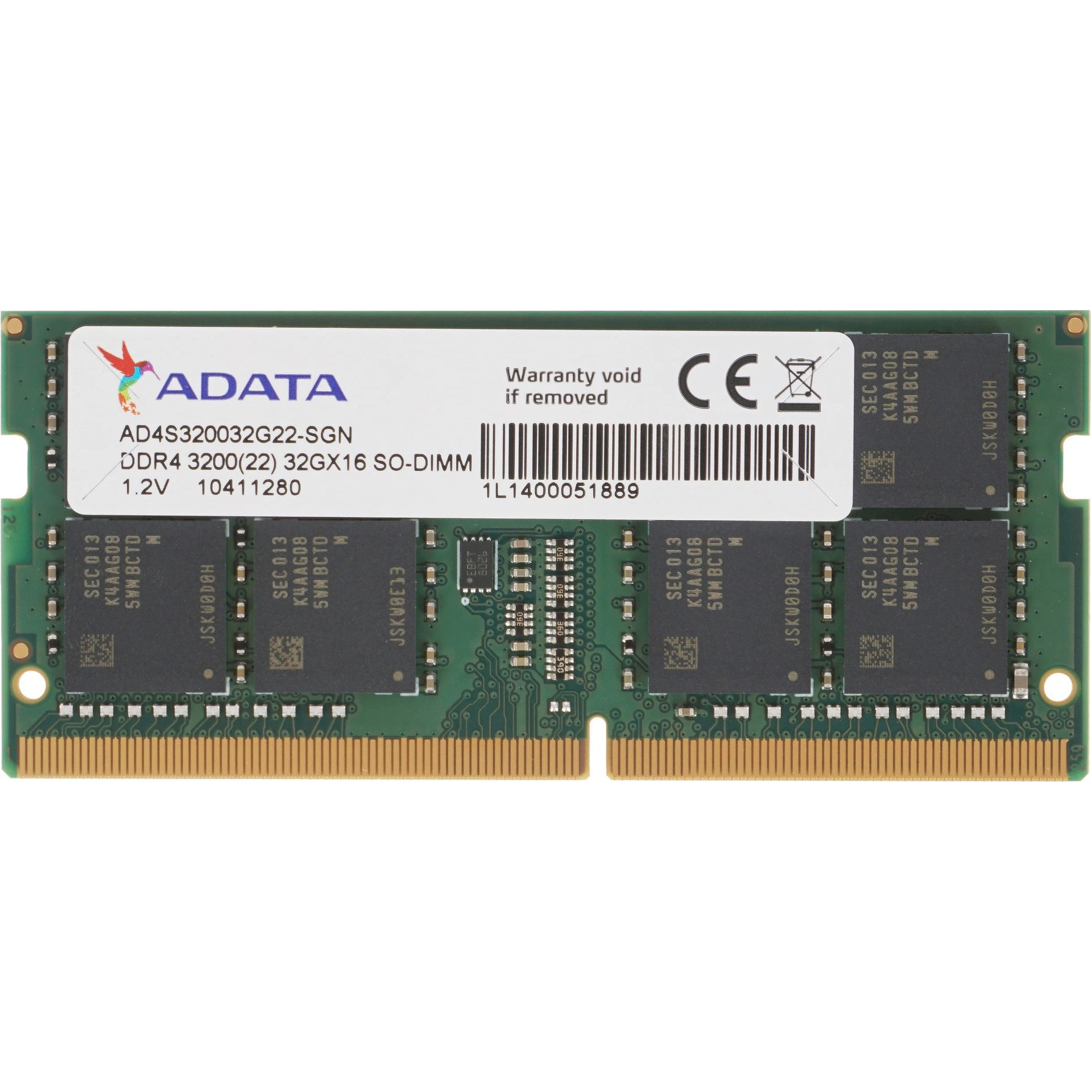 Модуль пам'яті ADATA Premier SO-DIMM DDR4 3200MHz 32GB (AD4S320032G22-SGN)