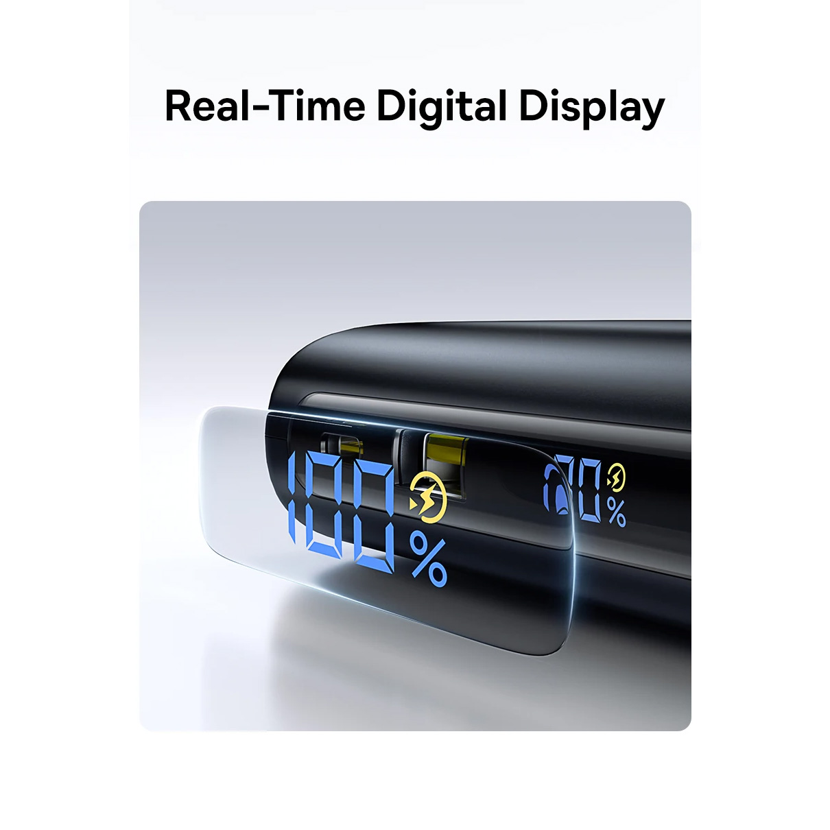 Повербанк BASEUS EnerFill FC41 Digital Display Power Bank with Dual Built-in USB-C Cables 145W 25000mAh Cosmic Black (E0028H01)