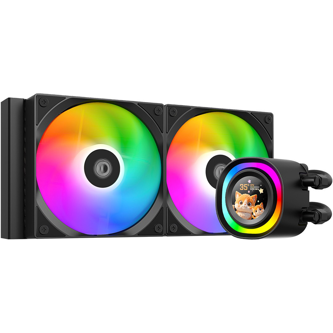 Система водяного охолодження ID-COOLING FX240 LCD Black