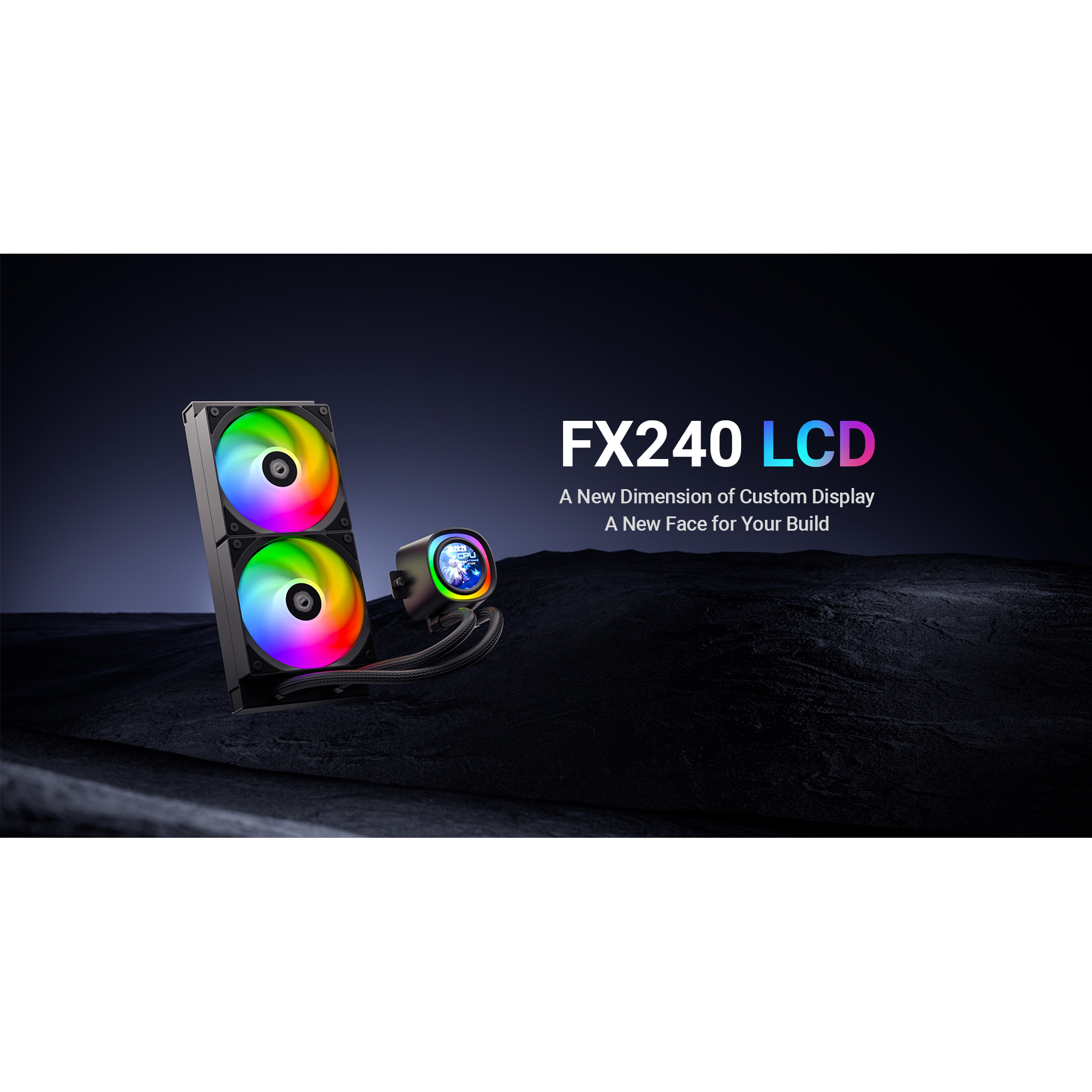 Система водяного охолодження ID-COOLING FX240 LCD Black