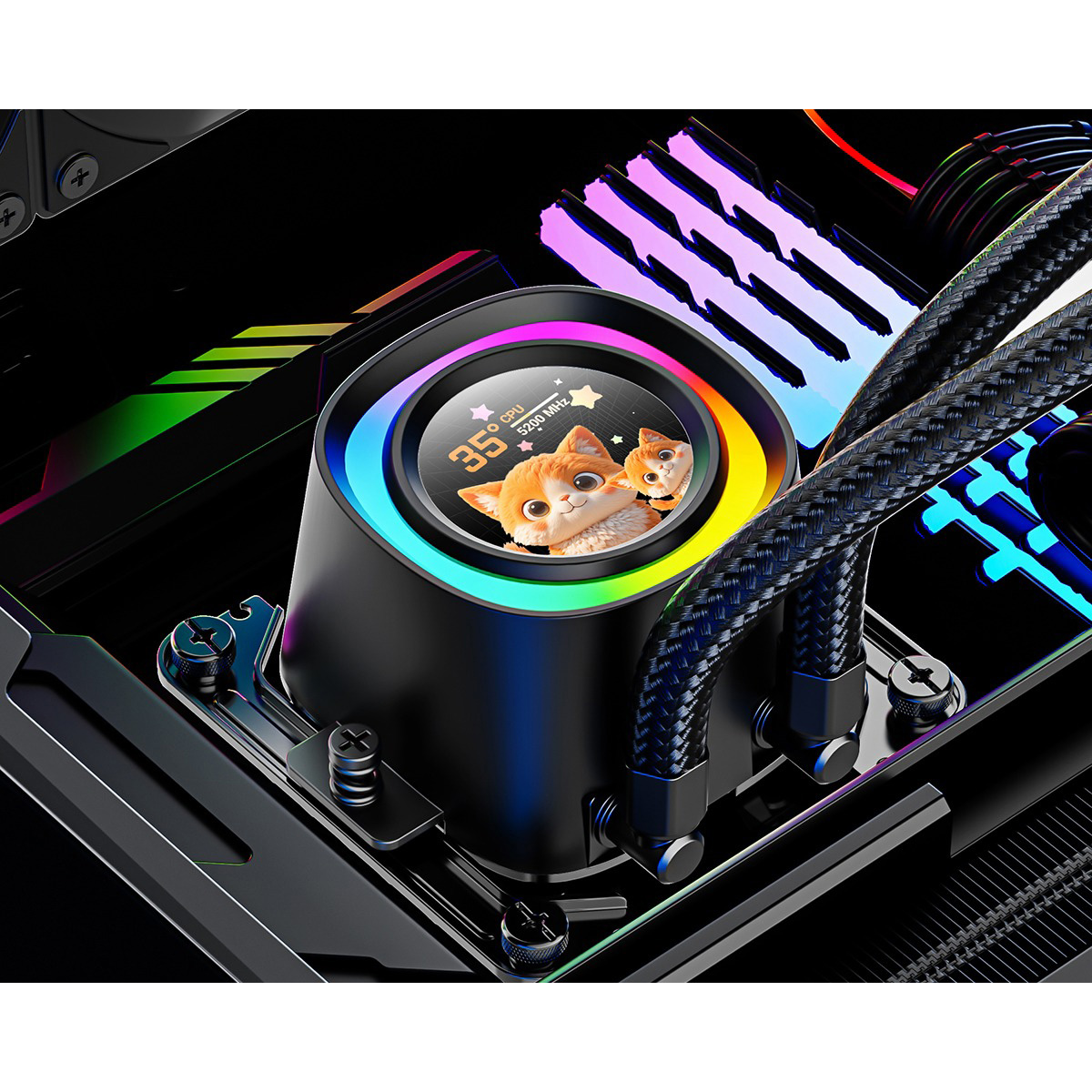 Система водяного охолодження ID-COOLING FX240 LCD Black