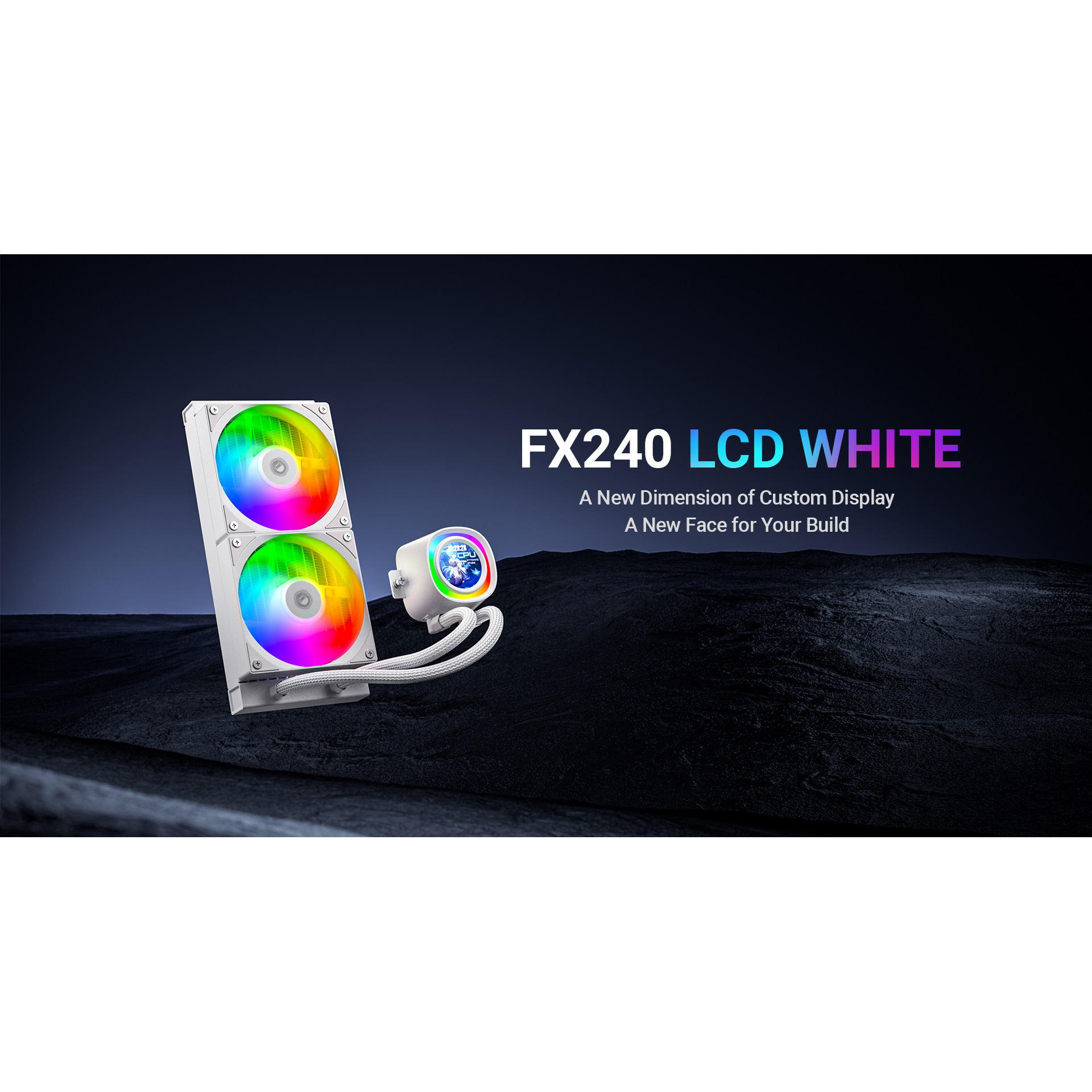 Система водяного охолодження ID-COOLING FX240 LCD White