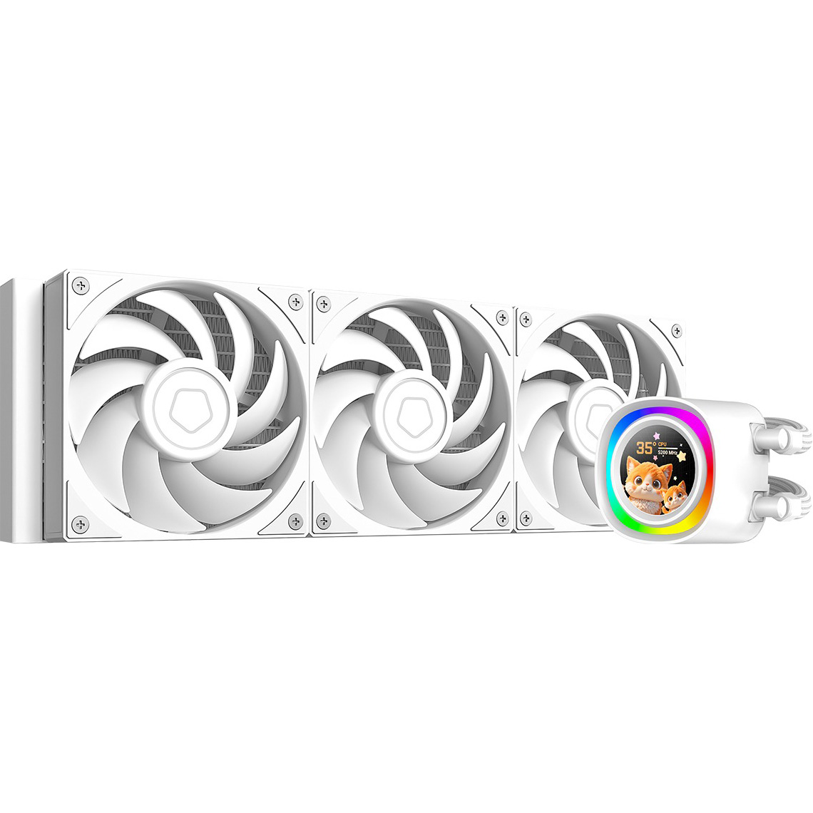 Система водяного охолодження ID-COOLING FX360 LCD PE White