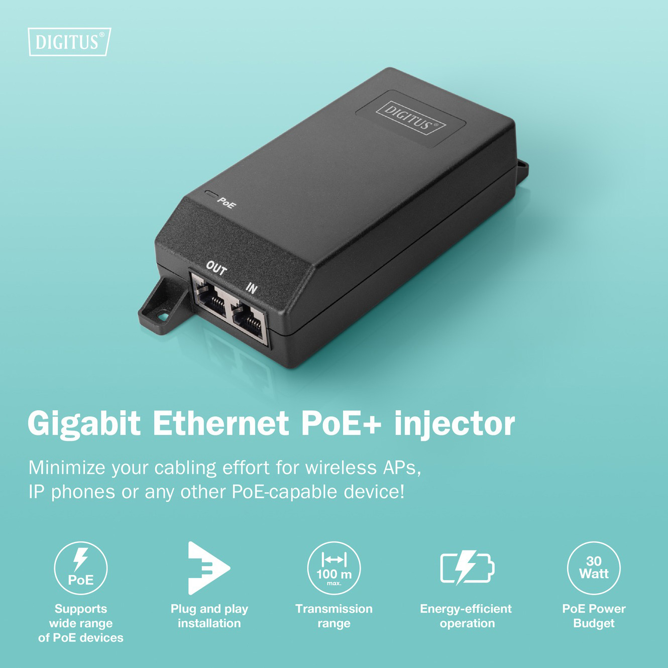 PoE инжектор DIGITUS DN-95103-3