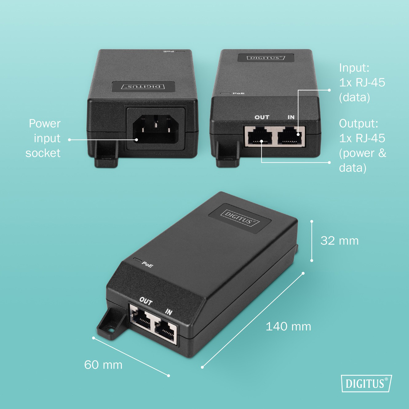 PoE инжектор DIGITUS DN-95103-3