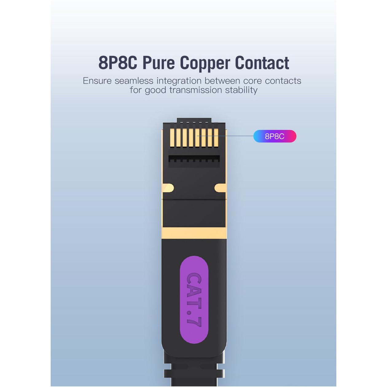 Патч-корд подовжувач VENTION F/UTP Cat.7 CU 1м Black (ICBBF)