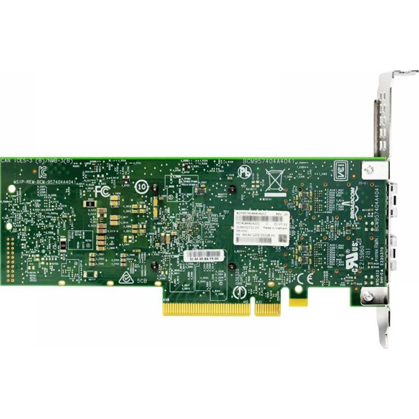 Мережева карта BROADCOM NetXtreme P225p 2x25G SFP28, PCI Express x8