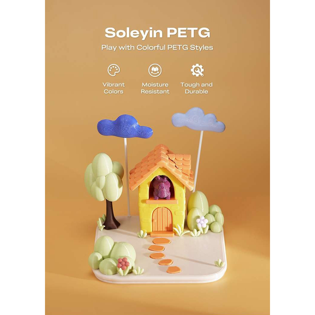 Пластик (филамент) для 3D принтера CREALITY Soleyin Basic PETG 1.75mm, 1кг, Mangosteen Purple (3301030161)