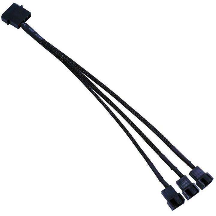 Кабель-розгалужувач для вентиляторів Molex (M) → 3x3-pin (F)