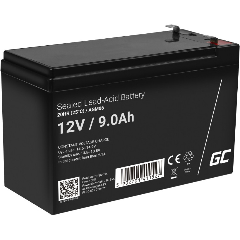Аккумуляторная батарея GREEN CELL 12V 9.0Ah (12В, 9Ач)