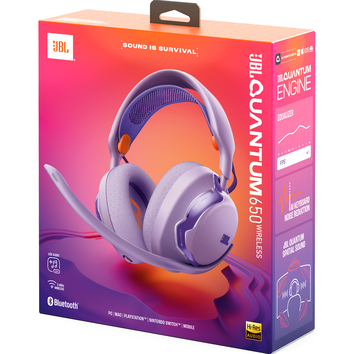Наушники геймерские JBL Quantum 650 Purple