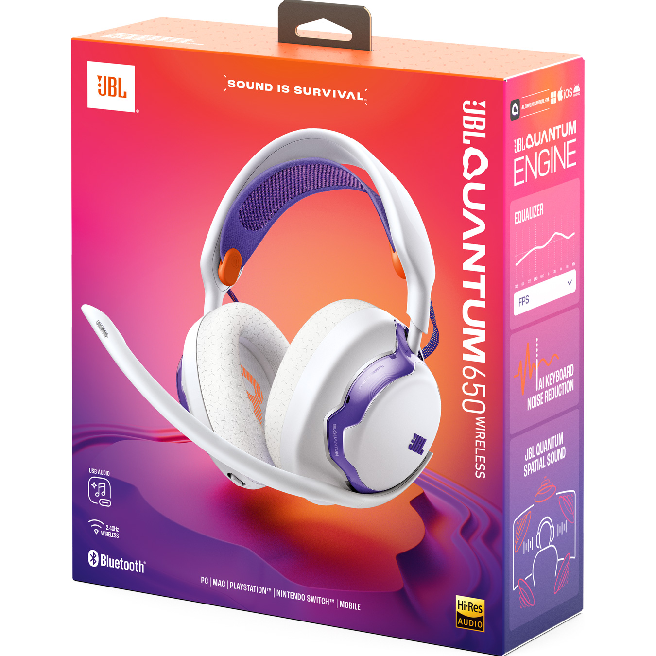 Наушники геймерские JBL Quantum 650 White