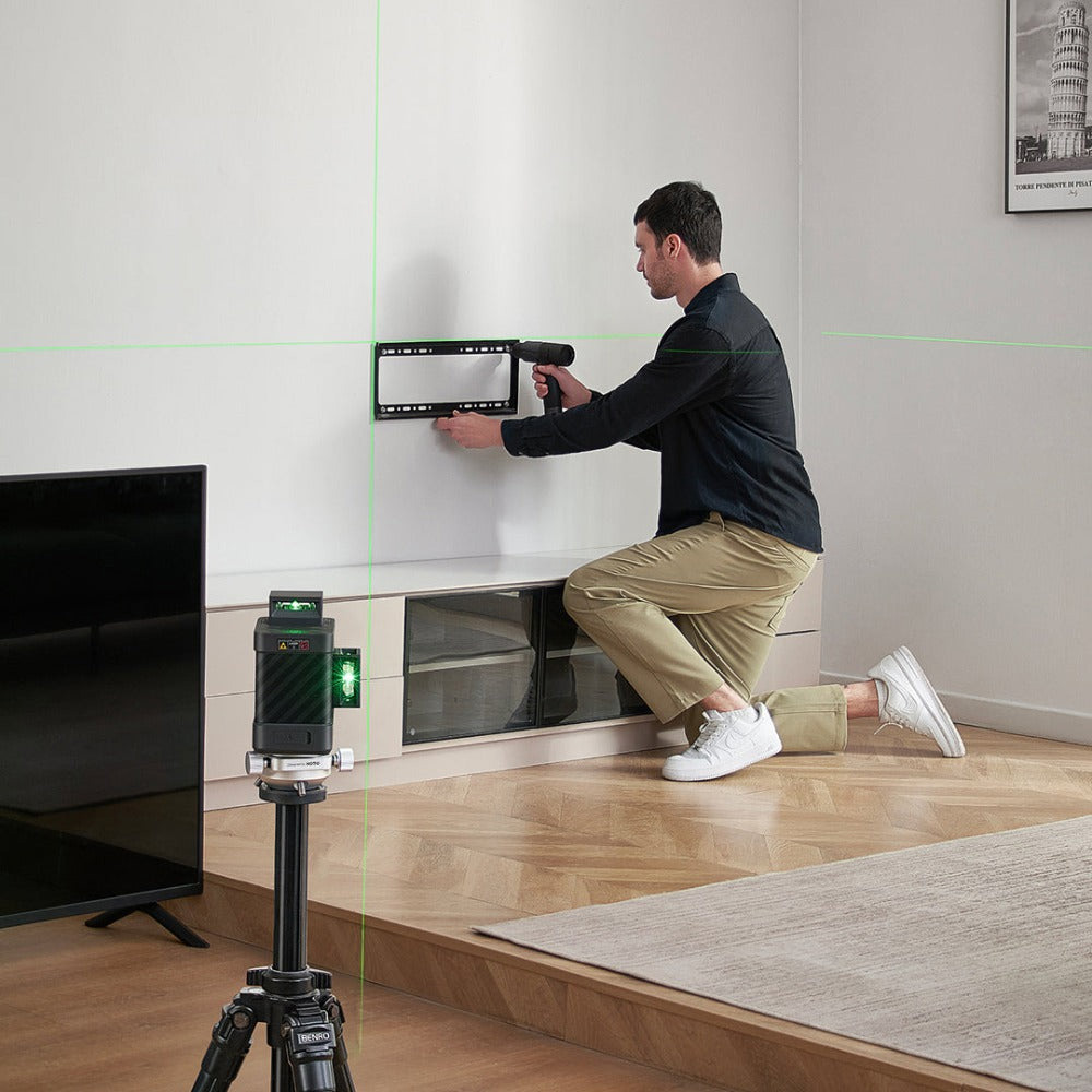 Нівелір лазерний HOTO Laser Level 3-360 підставка + пульт ДК + мішень + USB-C кабель + чохол