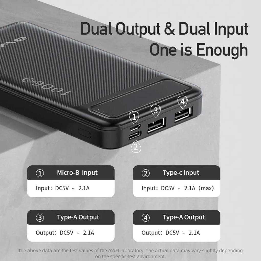 Повербанк AWEI P5K 10000mAh