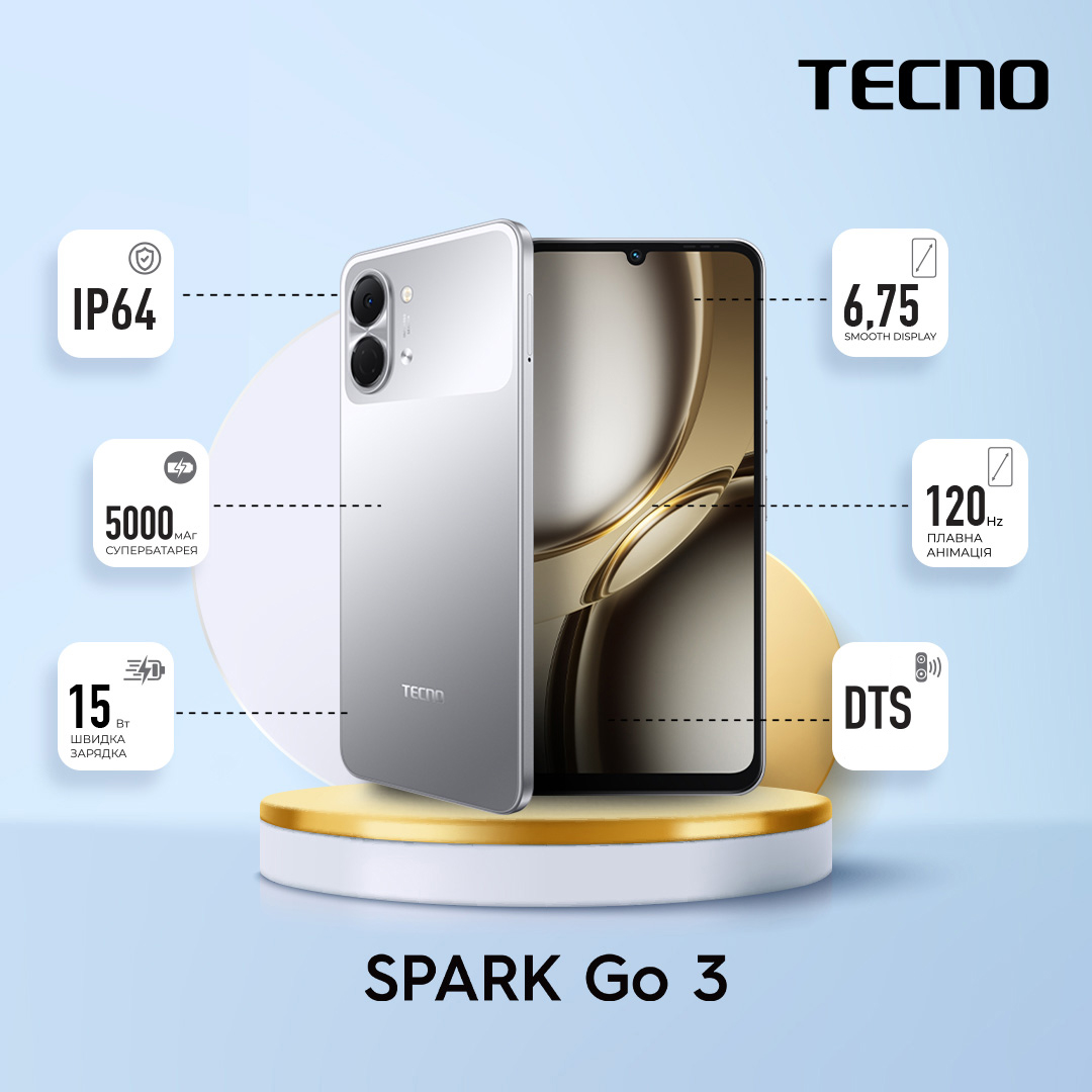 Смартфон TECNO Spark Go 3 (KN3) 4/128GB Titanium Gray