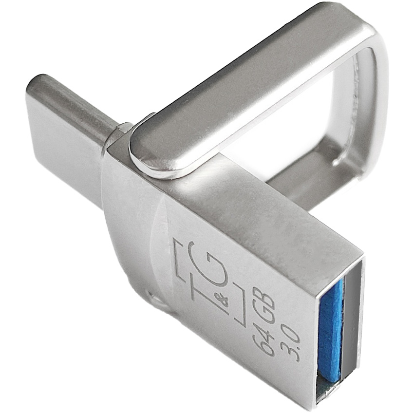 Флешка 64GB T&G 104 Metal Series USB 3.0 Type-C Silver (TG104TC-64G3)