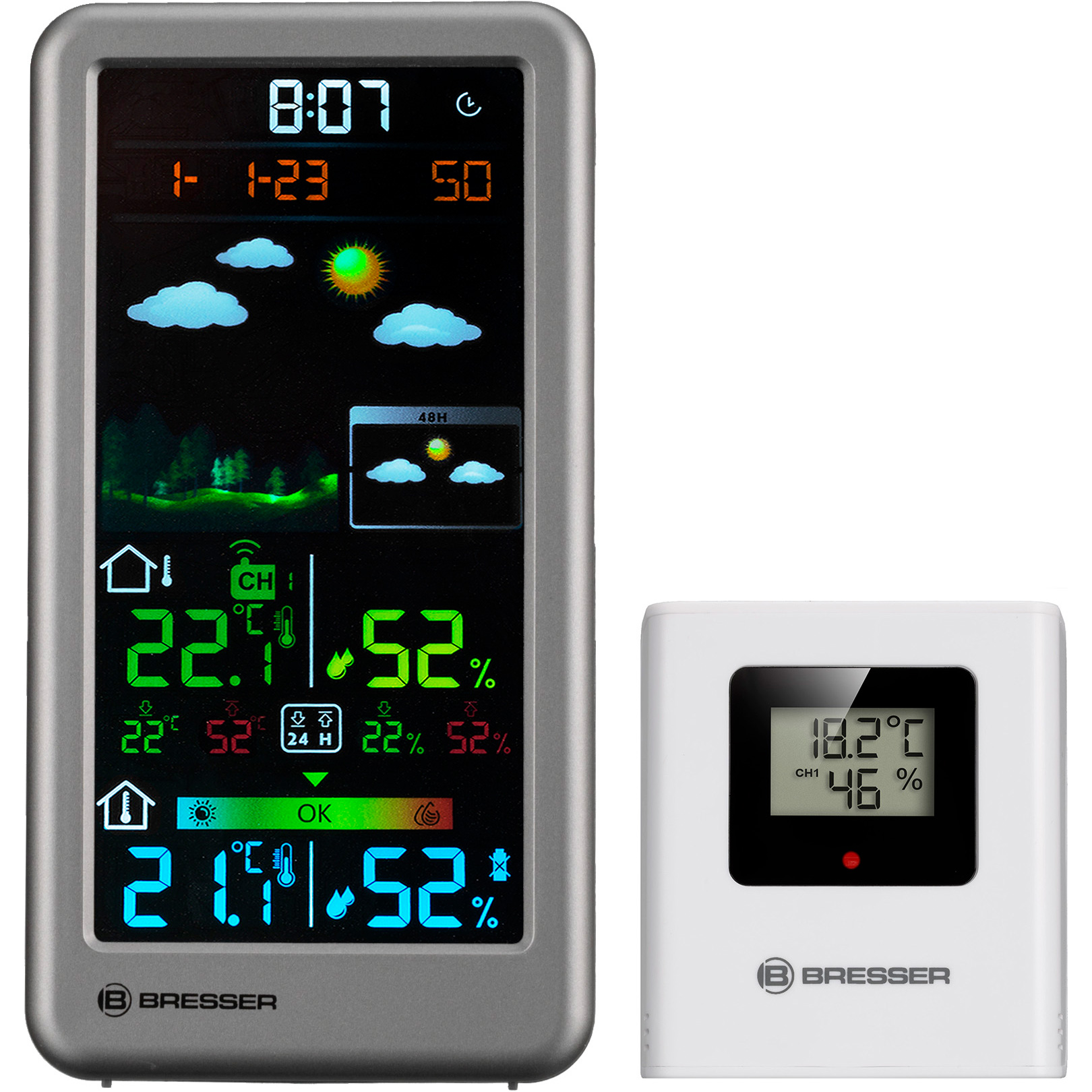 Метеостанція BRESSER RC Neomeo V Silver (7006511/14631)