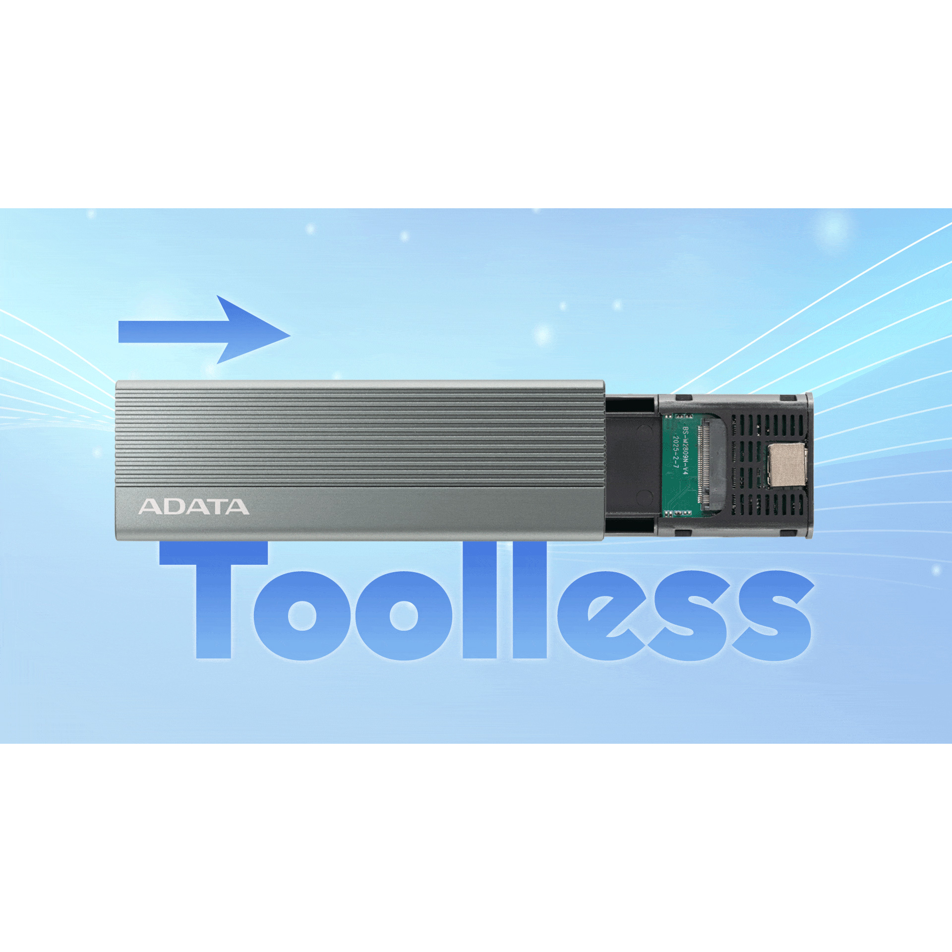 Кишеня зовнішня ADATA EC680 NVMe PCIe M.2 to USB3.2 (EC680-CCGY)