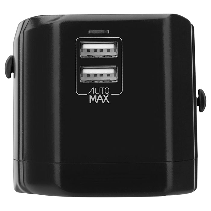Зарядное устройство MOMAX 1-World USB AC Travel Black (UA1D)