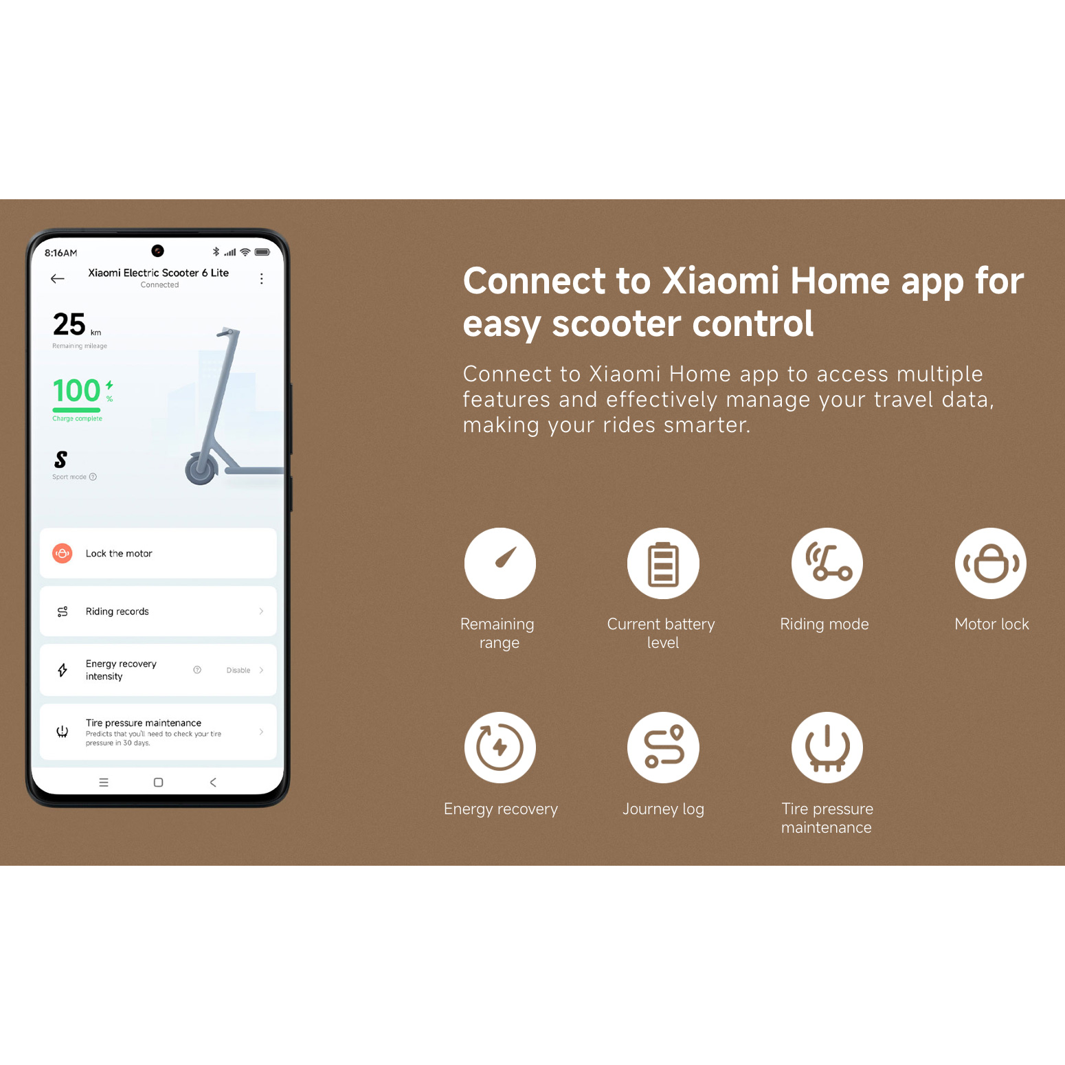 Электросамокат XIAOMI Electric Scooter 6 Lite (BHR08R6GL)