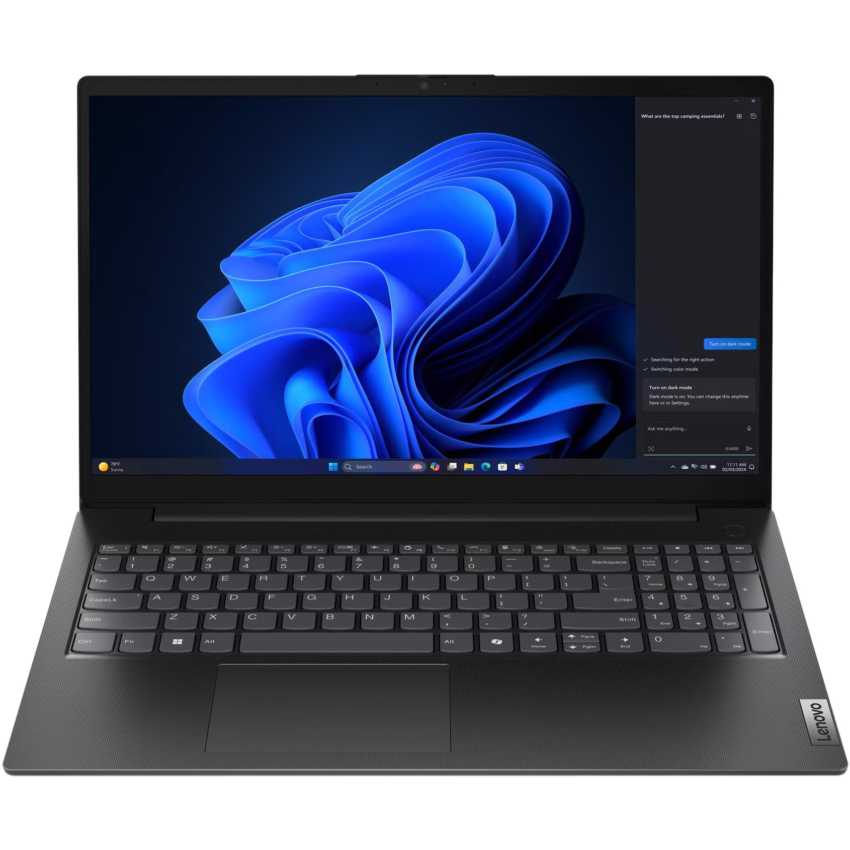 Ноутбук LENOVO V15 G5 IRL Business Black (83GWA03VRA)