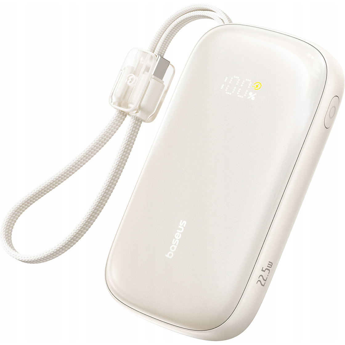 Повербанк BASEUS EnerFill FC21 Qpow 3 Ultra with Detachable Cable 22.5W 20000mAh Natural Titanium (E0027M01)