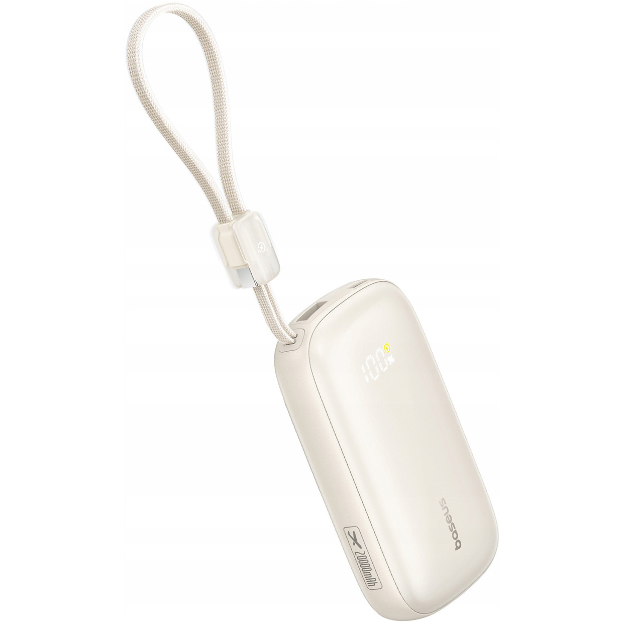 Повербанк BASEUS EnerFill FC21 Qpow 3 Ultra with Detachable Cable 22.5W 20000mAh Natural Titanium (E0027M01)