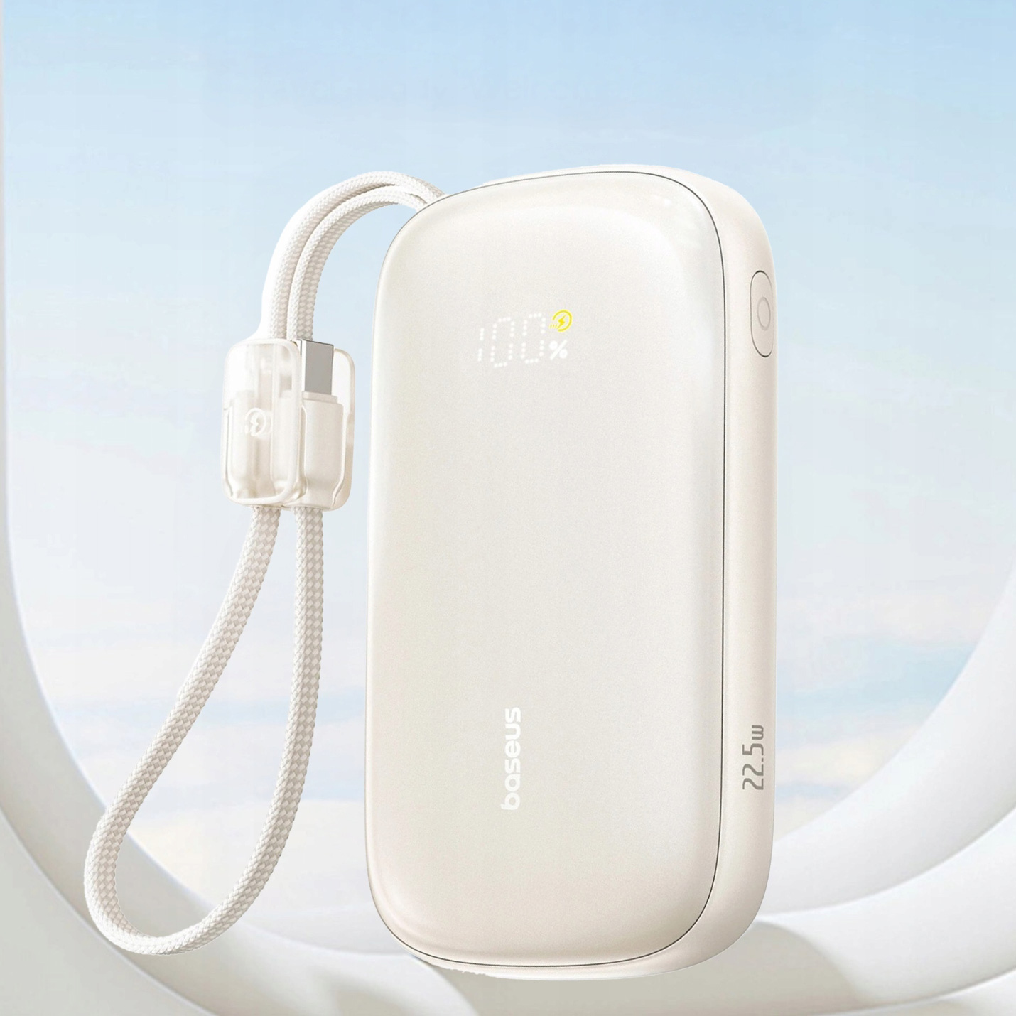 Повербанк BASEUS EnerFill FC21 Qpow 3 Ultra with Detachable Cable 22.5W 20000mAh Natural Titanium (E0027M01)