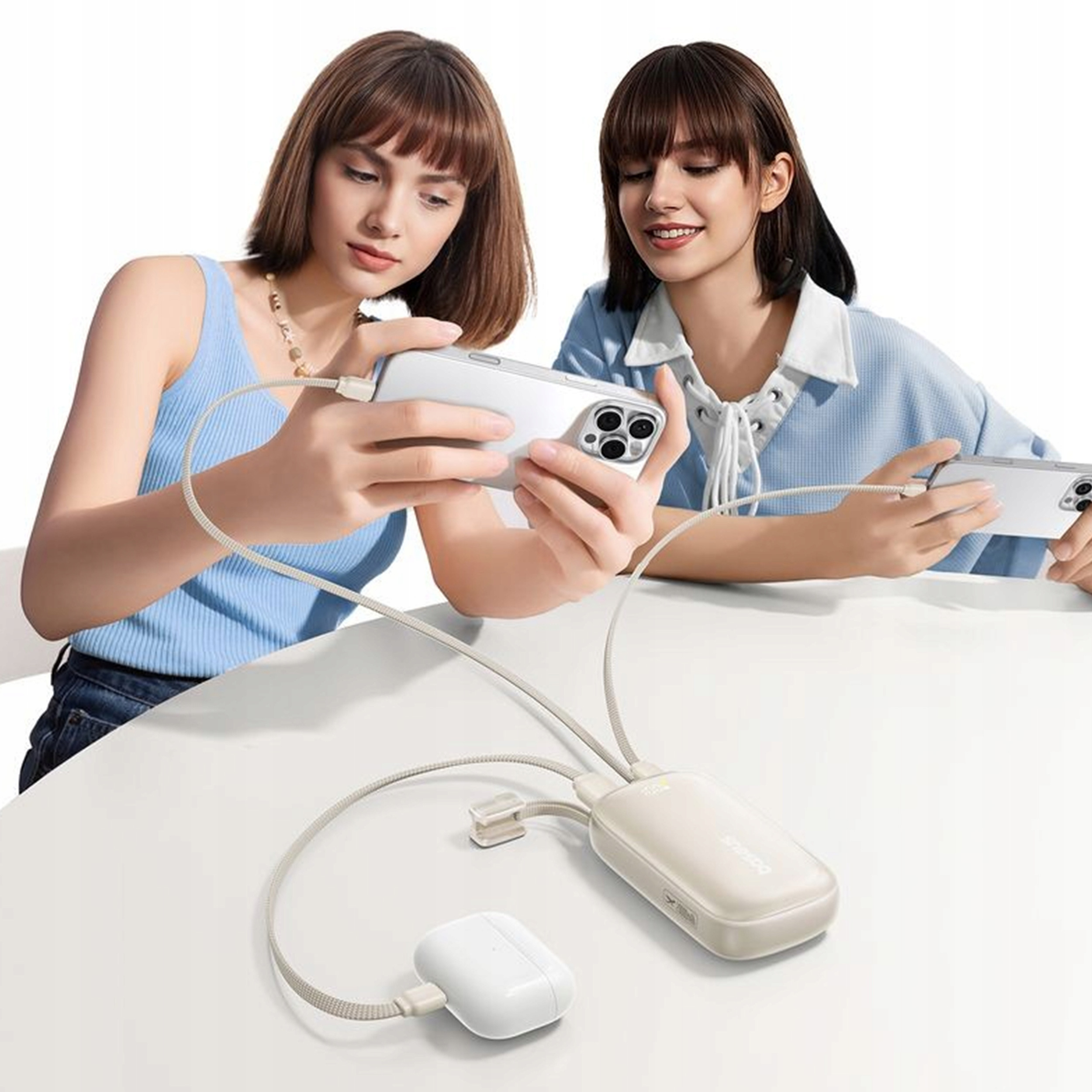Повербанк BASEUS EnerFill FC21 Qpow 3 Ultra with Detachable Cable 22.5W 20000mAh Natural Titanium (E0027M01)