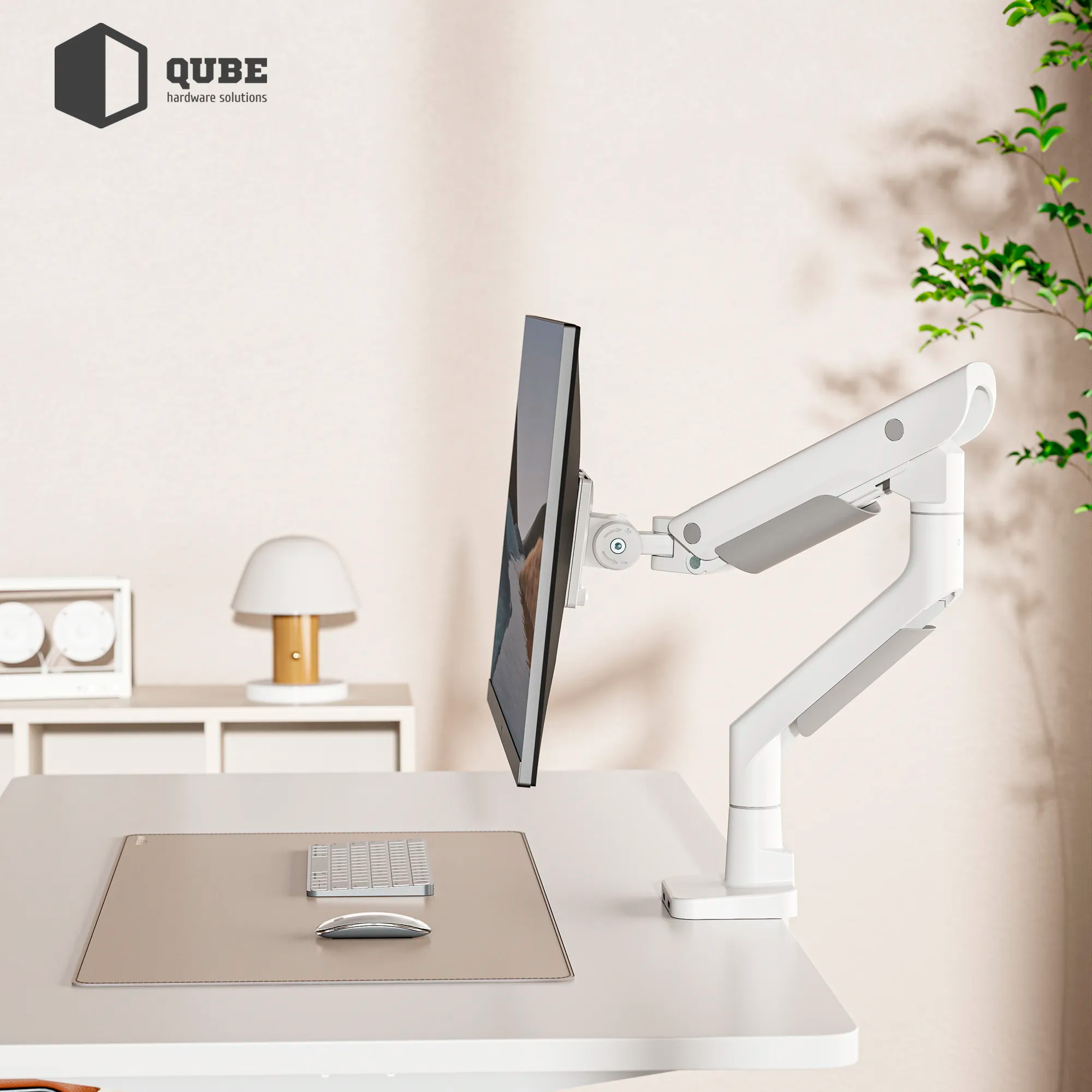 Настільне кріплення для монітора QUBE 5727GW.USB 24"-57" White