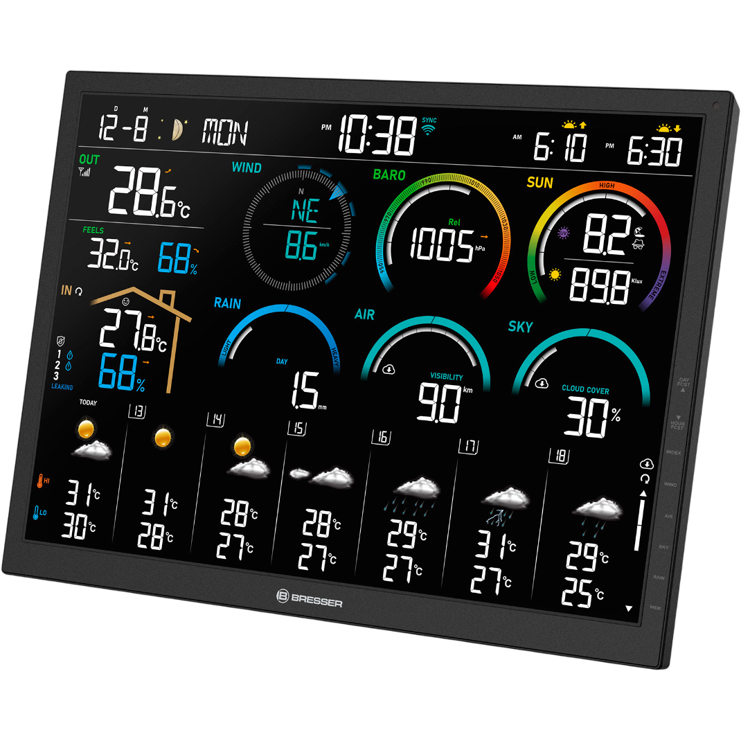 Метеостанція BRESSER 4CAST 18,5" WiFi Weather Station 8-in-1 (932008)