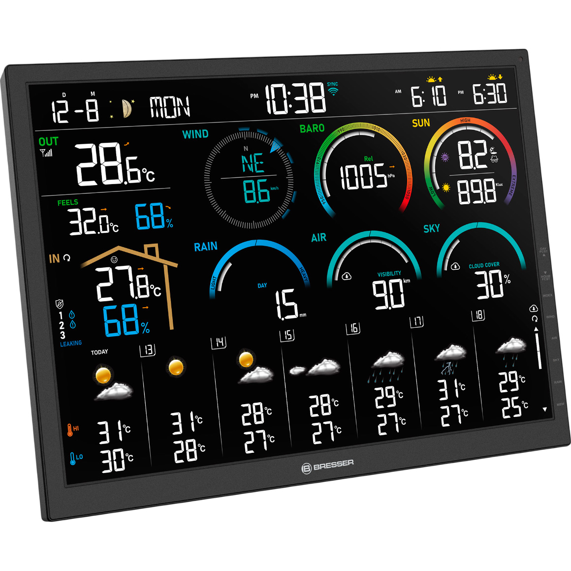 Метеостанція BRESSER 4CAST 18,5" WiFi Weather Station 8-in-1 (932008)