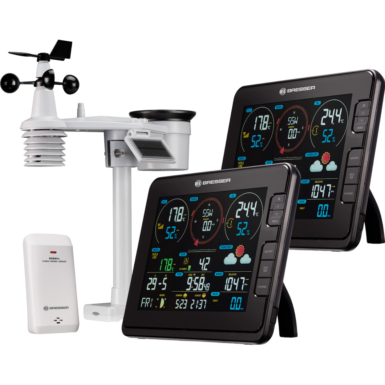 Метеостанція BRESSER Professional WIFI Weather Centre 7in1 with Additional Base Station (932006)