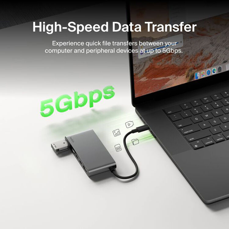 Порт-реплікатор BELKIN USB-C 5-Port Hub with Dual USB-C Ports (AVC022HQSGY)