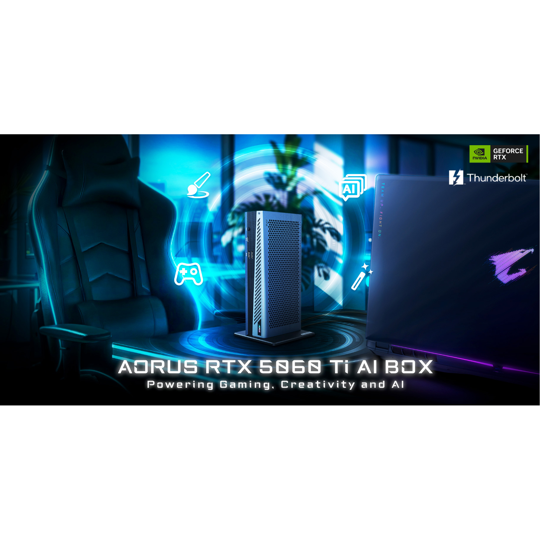 Зовнішня відеокарта Gigabyte AORUS GeForce RTX 5060 Ti AI Box (GV-N506TIXEB-16GD)