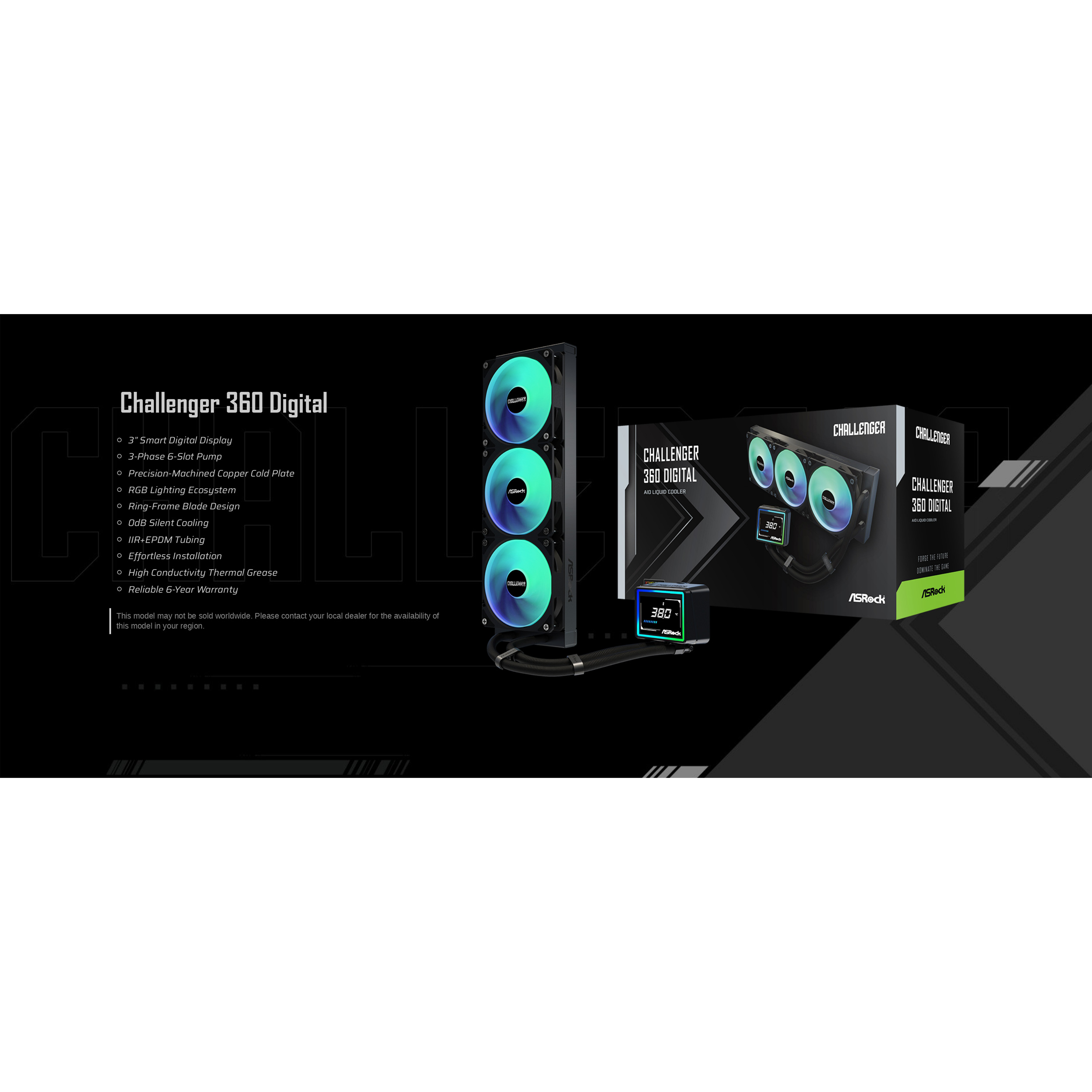 Система водяного охлаждения ASROCK Challenger 360 Digital Black