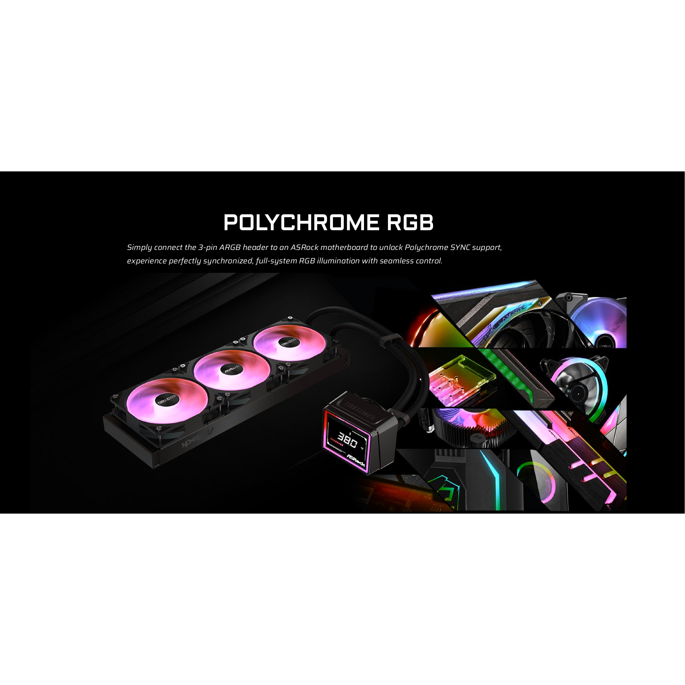 Система водяного охлаждения ASROCK Challenger 360 Digital Black