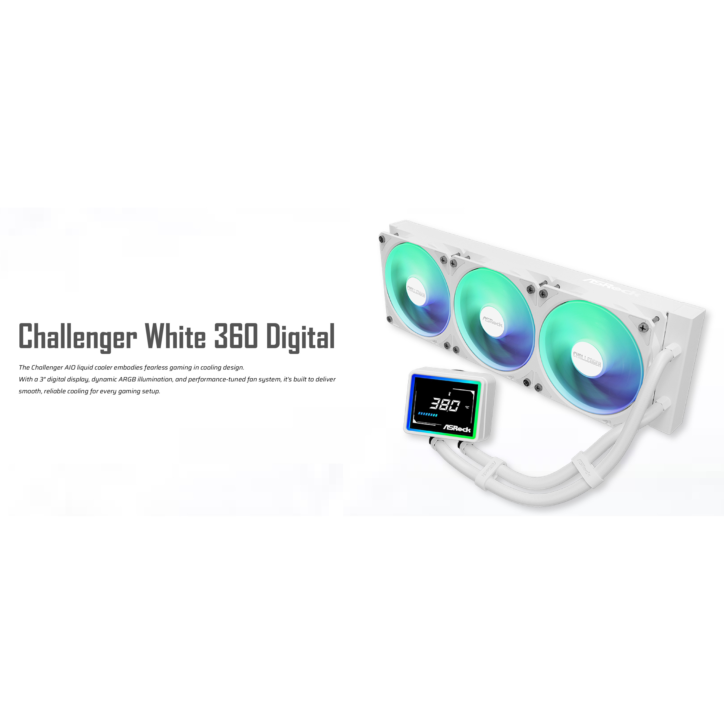Система водяного охолодження ASROCK Challenger 360 Digital White