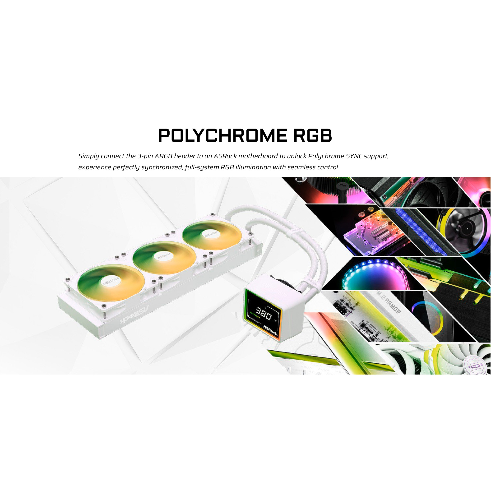 Система водяного охолодження ASROCK Challenger 360 Digital White