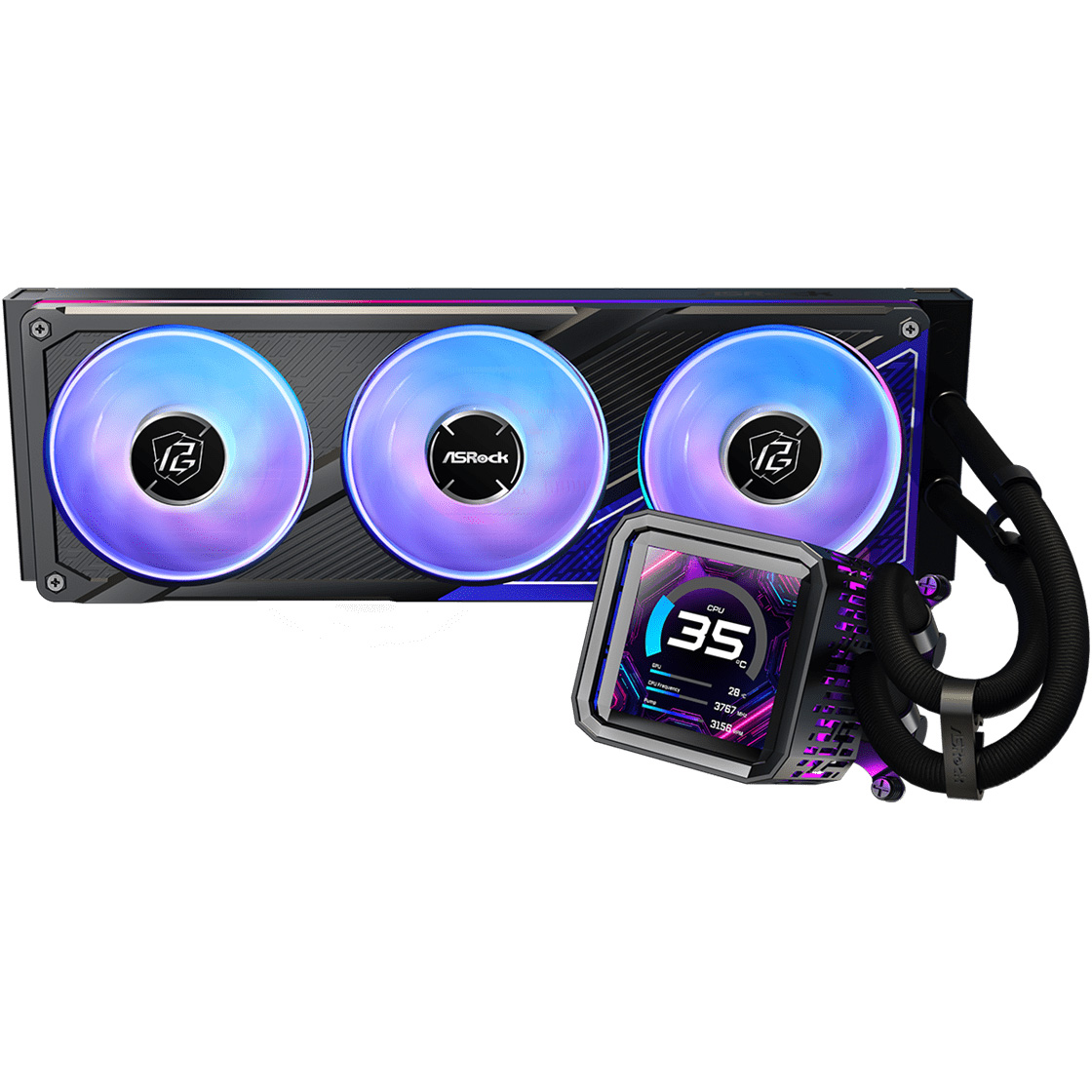 Система водяного охолодження ASROCK Phantom Gaming 360 LCD Black