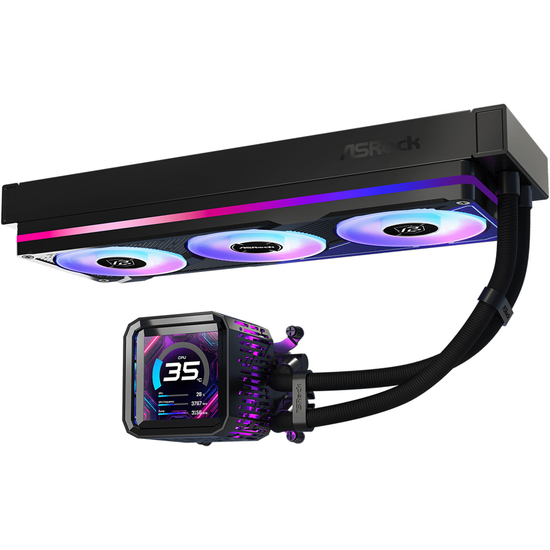 Система водяного охолодження ASROCK Phantom Gaming 360 LCD Black